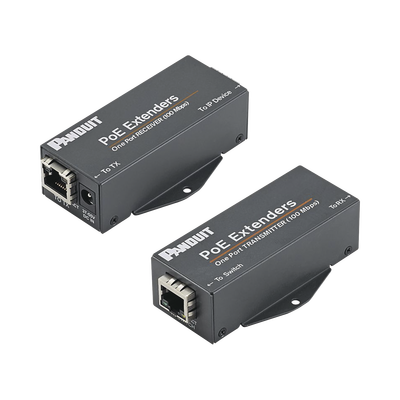 [POEXKIT11] Kit de Extensor PoE/PoE+, Hasta 610 Metros (2000 ft) con Cable Cat5e o Cat6, 10/100Mbps, Incluye Transmisor, Receptor y Fuente de Alimentación